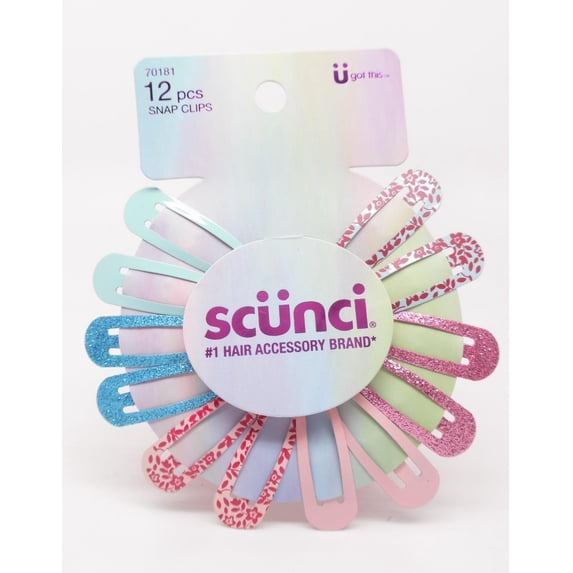 Scunci Hair Accessory Galaxy Top Snap Clips - 12pcs - 70181