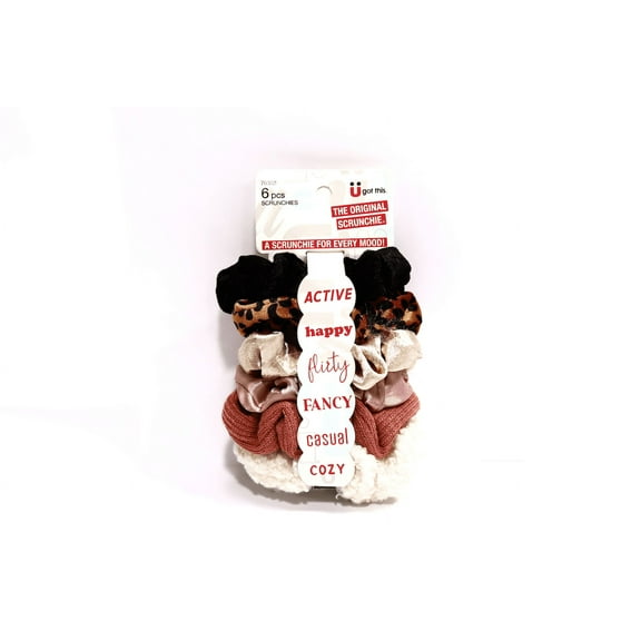 Scunci Hair Accessory Multicolor Scrunchies for Every Mood Rose Gold | 6 Bands