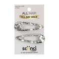 thumbnail image 1 of Scunci Hammered Metal Snap Clips, Silver, 2 Count, 1 of 6