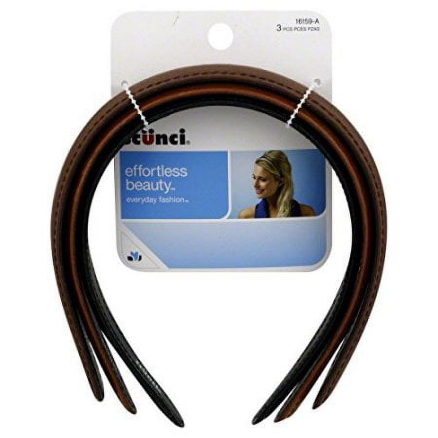 Scunci Headbands Leather 3 Pk