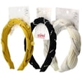 thumbnail image 1 of Scunci & Hive and Co., Black, Yellow, Off-White Braided Headbands Bundle, 1 of 4