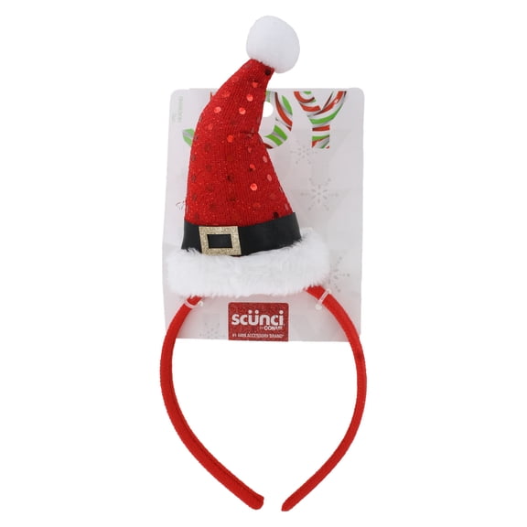 Scunci Joy Holiday Christmas Santa Claus Headband, 1-Piece
