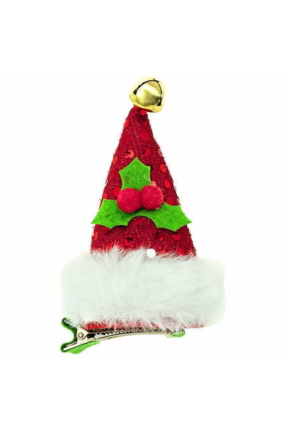 Joy Holiday Christmas Santa Hat Hair Clip, 1-Piece
