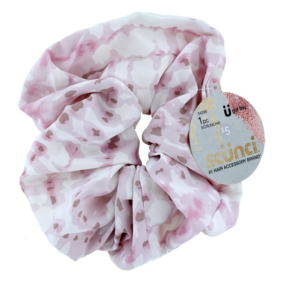Scunci Jumbo Scrunchie - Pink Leopard - 1-Piece