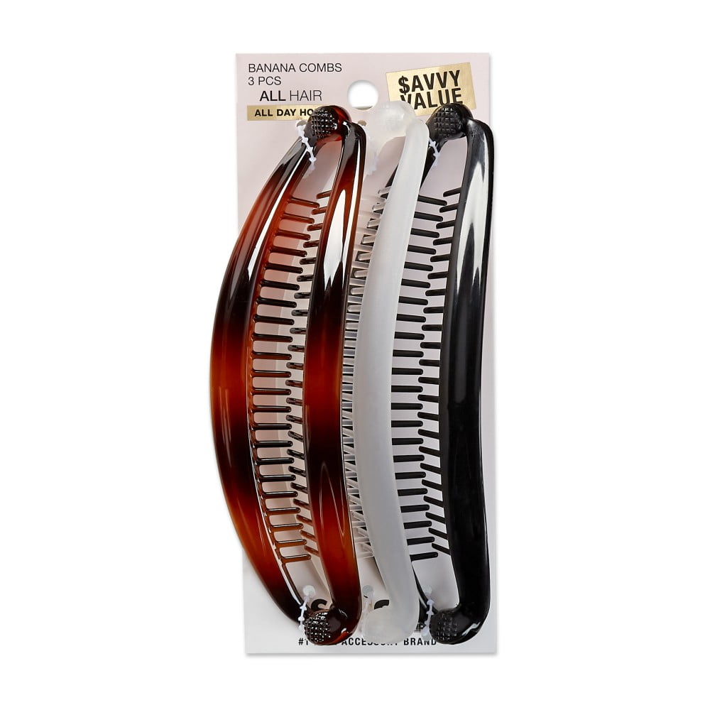 Scunci Large Banana Hair Clip, Multicolor, 3 Count - Walmart.com