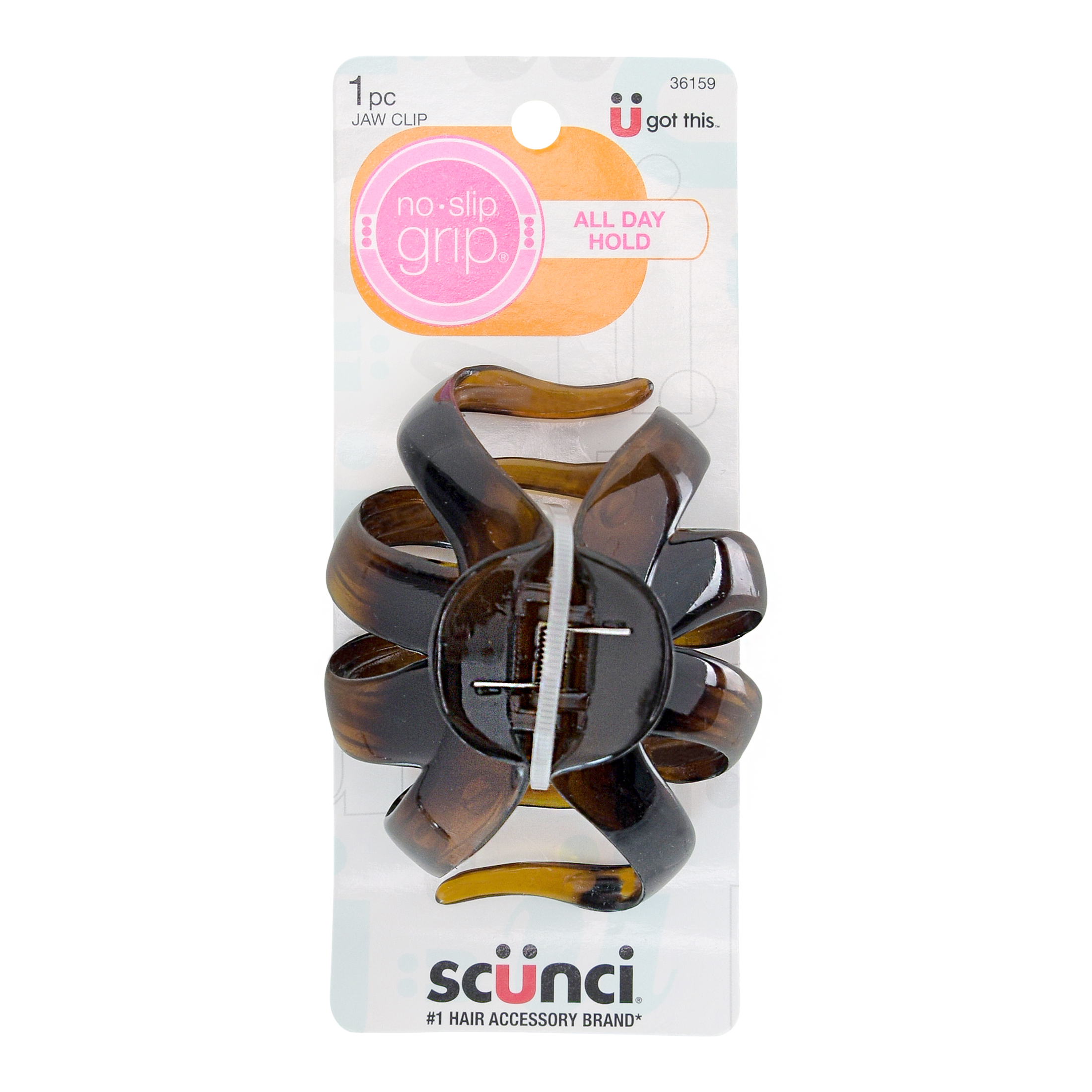 Scunci Wingless Clip, Octopus Jaw, Assorted Colors 2 Count