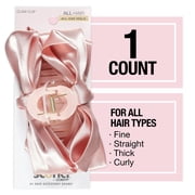 Scunci Large Satin Bow Claw Clip, Pink, 1 Count