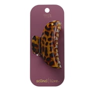 Scunci Luxe by Conair No-Slip Grip Claw Clip, Tortoiseshell Hair Accessory, 1 Count