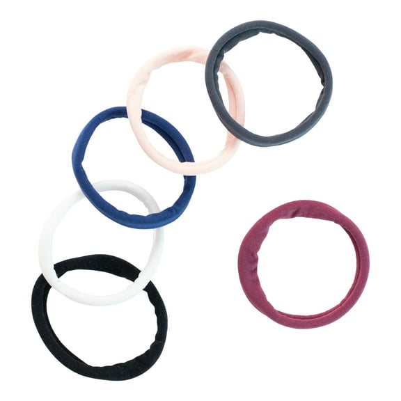 Scunci Mesh Hosiery Super-Stretch Ponytailers, Gentle on Hair, in Multi-Colors, 12ct