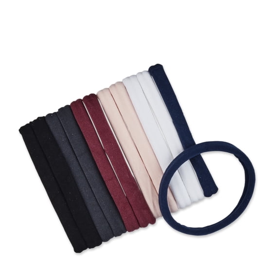 Scunci Mesh Hosiery Super-Stretch Ponytailers, Gentle on Hair, in Multi-Colors, 12ct