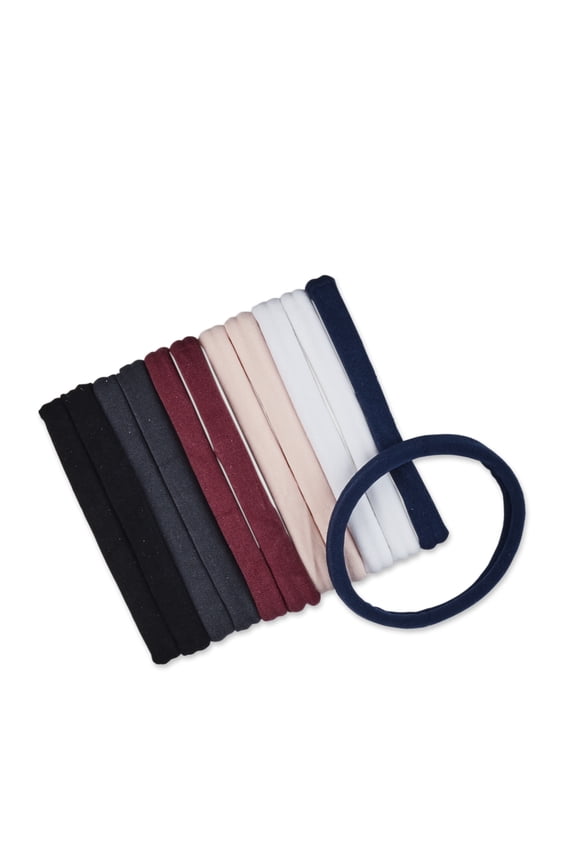 Mesh Hosiery Super-Stretch Ponytailers, Gentle on Hair, in Multi-Colors, 12ct