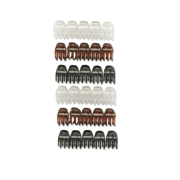 Scunci No-Slip Grip Mini Claw Clips, 30-Count