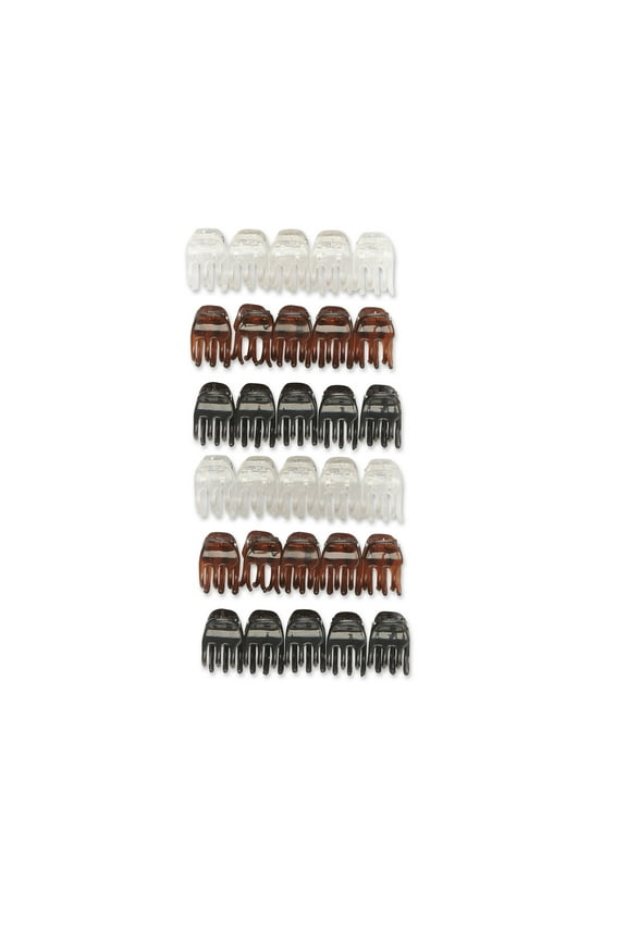 No-Slip Grip Mini Claw Clips, 30-Count