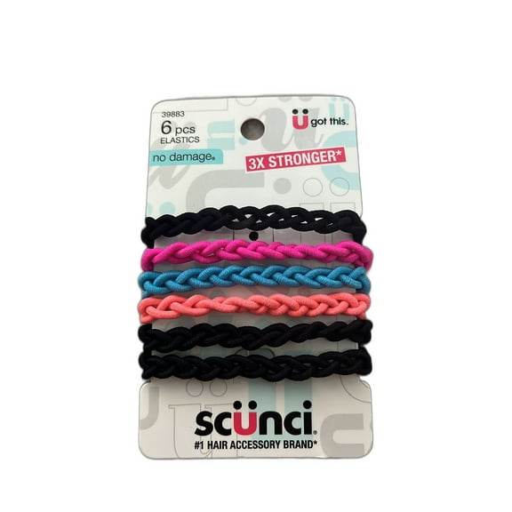 Scunci No Damage Elastics 6 Each