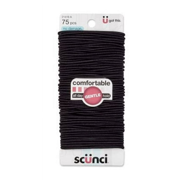 BLACK ELASTICS ND 2.5MM 75 CT