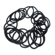 Scunci No Damage Nylon Ponytail Hair Ties, Black, 24 Count