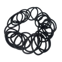 Scunci No Damage Nylon Ponytail Hair Ties, Black, 24 Count