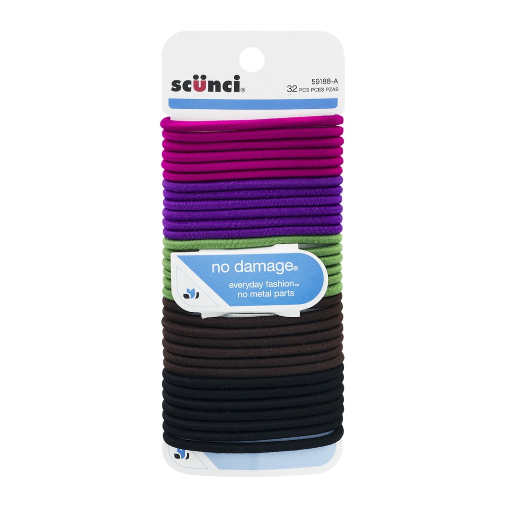 Scunci No Damage Hair Ties Assorted Colors 32 CT