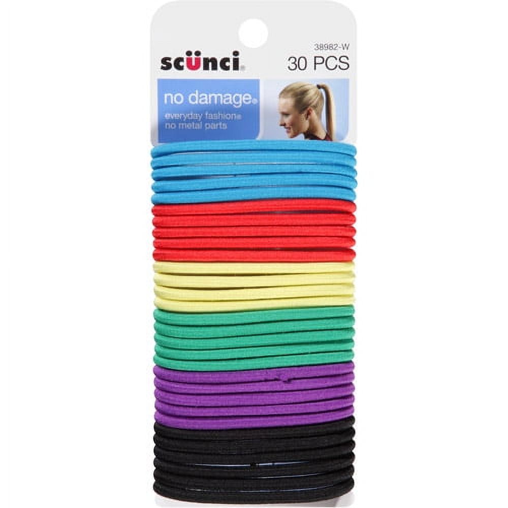 Shop Scunci No Damage Hair Ties, Crayon, 30 count Great Prices Await