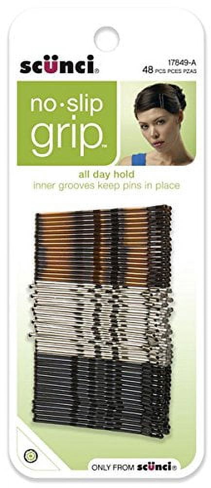 Scunci No-Slip Grip Jaw Clips – 5 Haarklammern (2 Schwarz, 3 Schildkröten-Design)