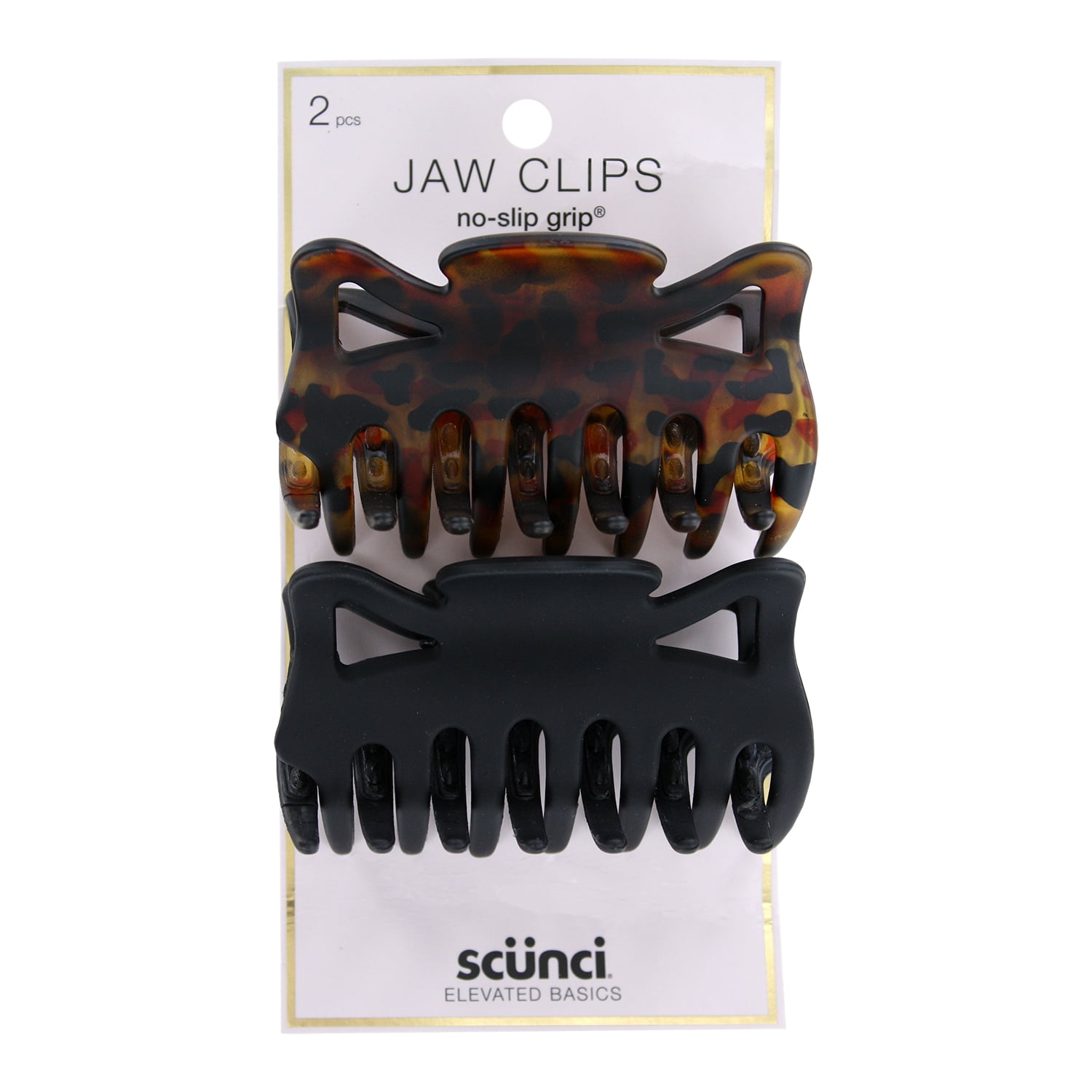 Scunci 9cm Hair Jaw Clips, Assorted Colors, 2 Pieces - Walmart.com