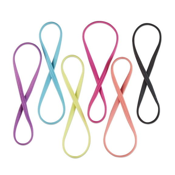 Scunci No Slip Grip Bright Skinny Headwraps, 6 CT