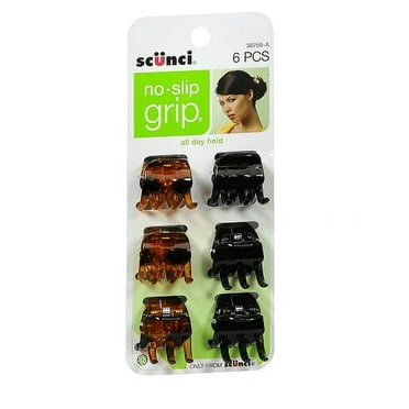 Scunci No Slip Grip Mini Claw Clips 6ea