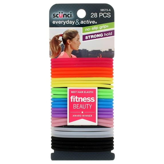Scunci No-Slip Grip The Evolution Hair Ties, Assorted Colors 28 ea