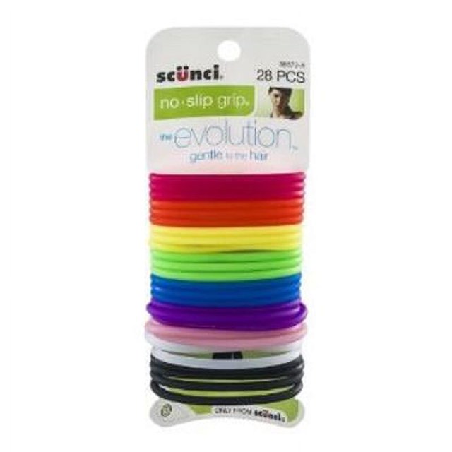 Scunci NoSlip Grip The Evolution Hair Ties, Assorted Colors 28 ea
