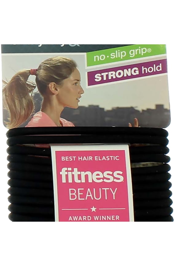 No-Slip Grip The Evolution Hair Ties, Black 14 Ea (Pack of 2)