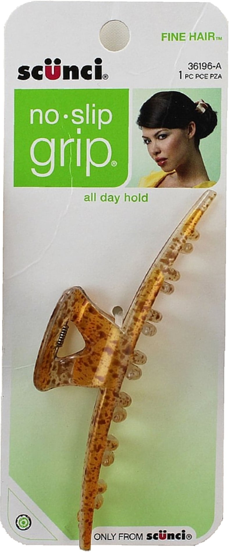 Scunci NoSlip Grip for Fine Hair Jaw Clip, Assorted Colors 1 ea (Pack