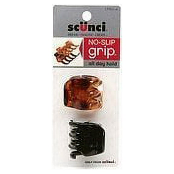 Scunci No-slip Grip Chunky Jaw Clips, 3.5cm, 2-Count