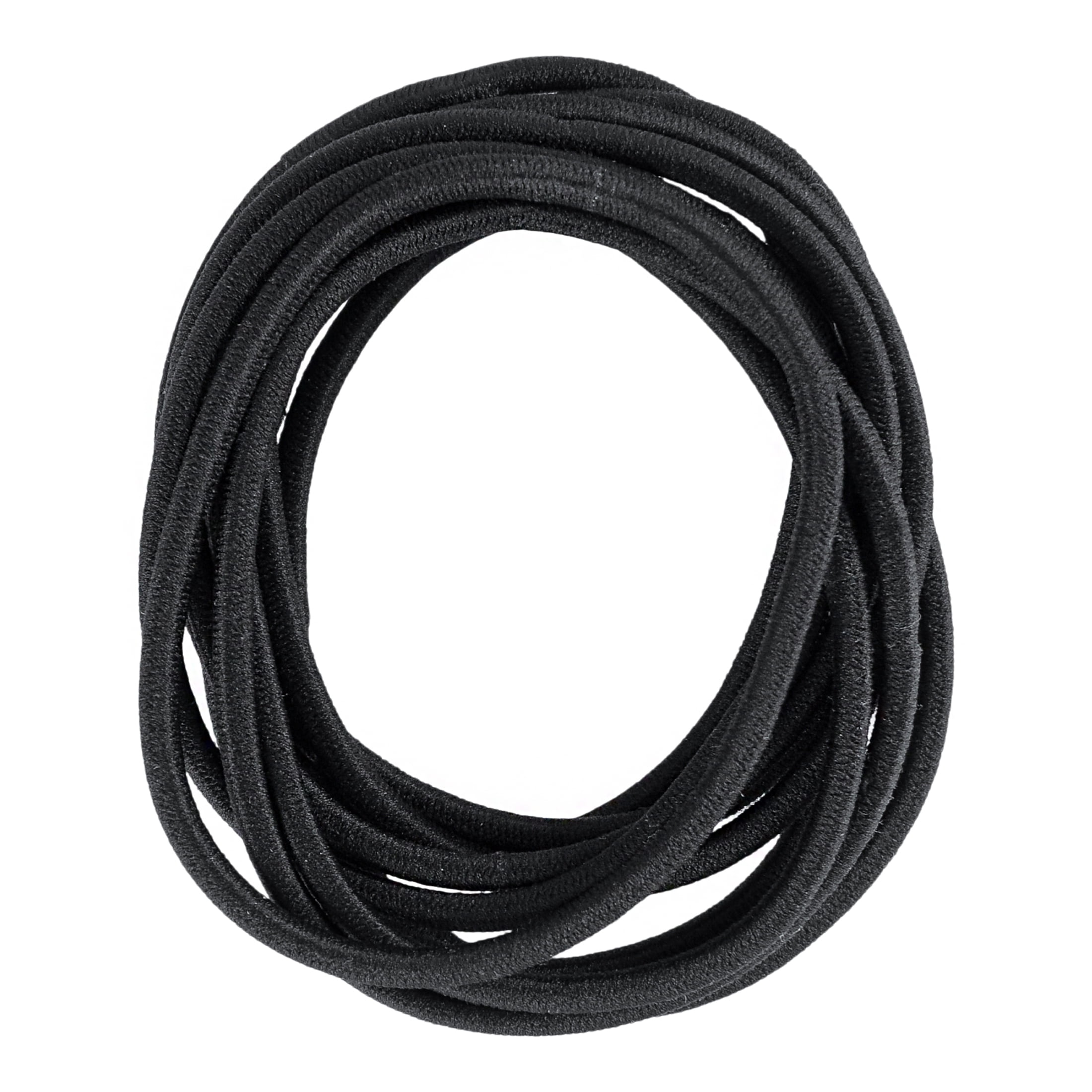 Scunci Nylon Elastic Hairbands With Larger Opening and Better Stretch for  Extra-Thick Hair in Black, 10ct 