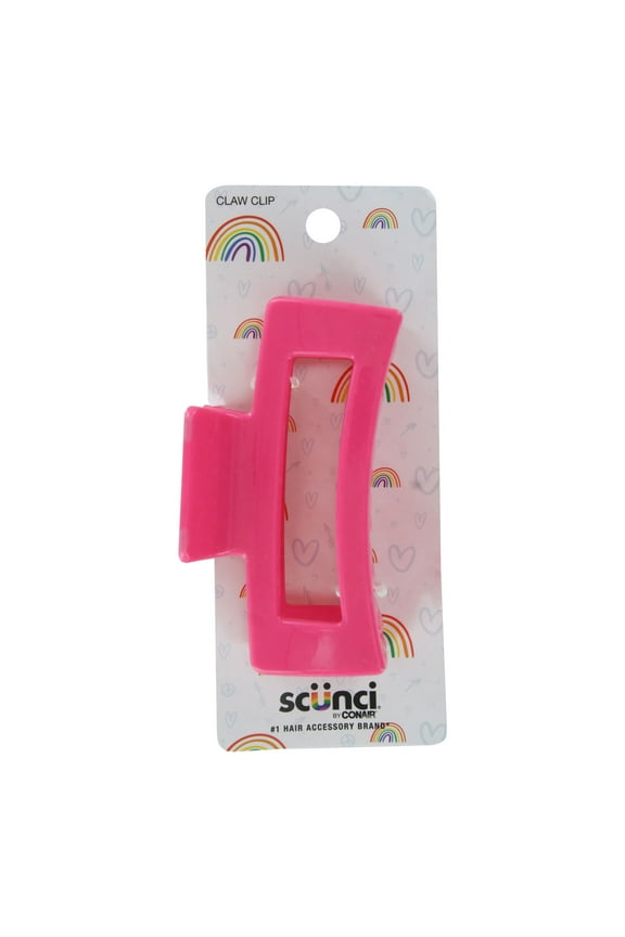 Open Center Claw Hair Clip, Pink, 1-Piece