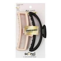 Scunci Open Cut Claw Clips, Multicolor, 2 Count