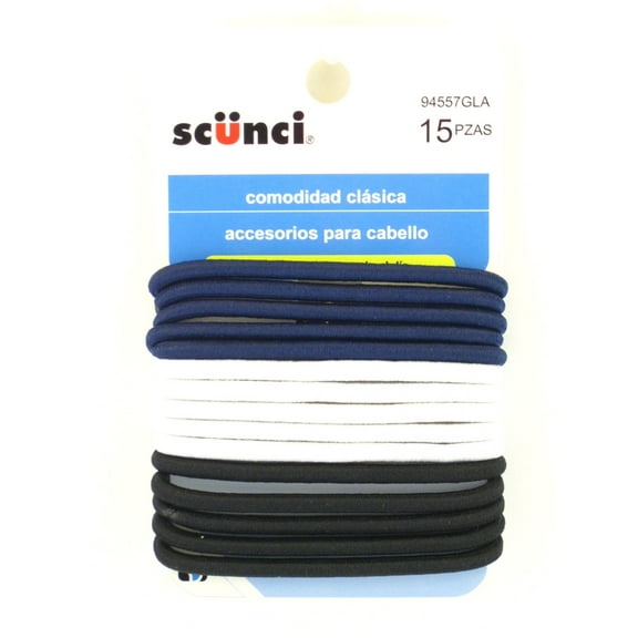Scunci No Damage 4MM Ponytail Holder Hair Ties -  15 Ct.