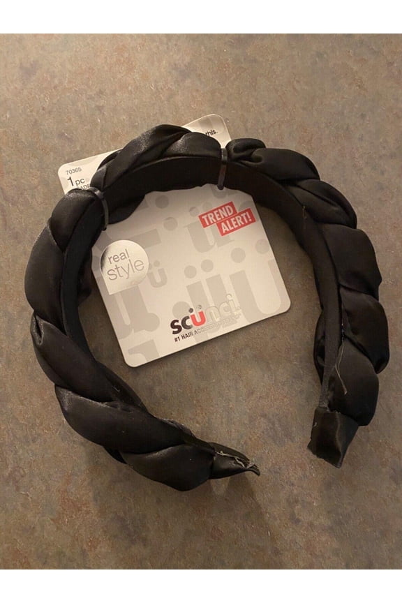 Real Style Trend Alert! Braided Satin Headband - Black