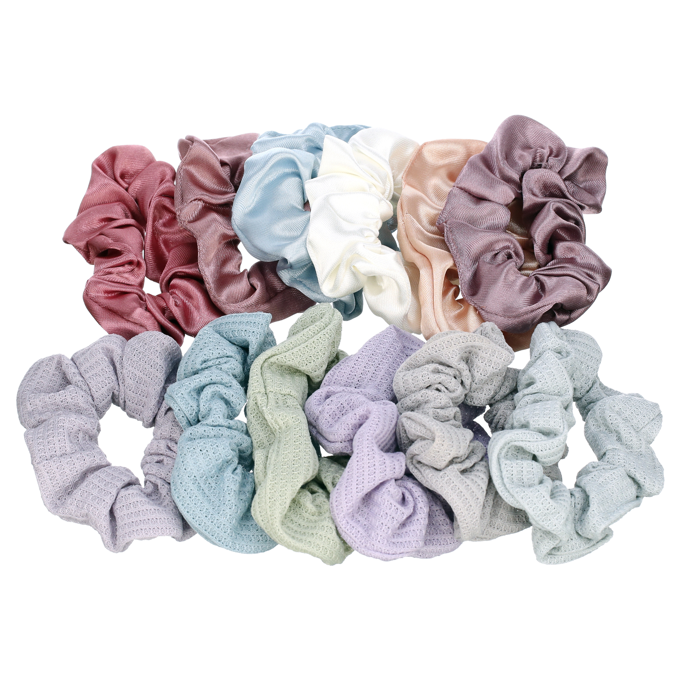 Scunci Scrunchie Hair Ties, Multi-Color, 12 Ct - image 1 of 18
