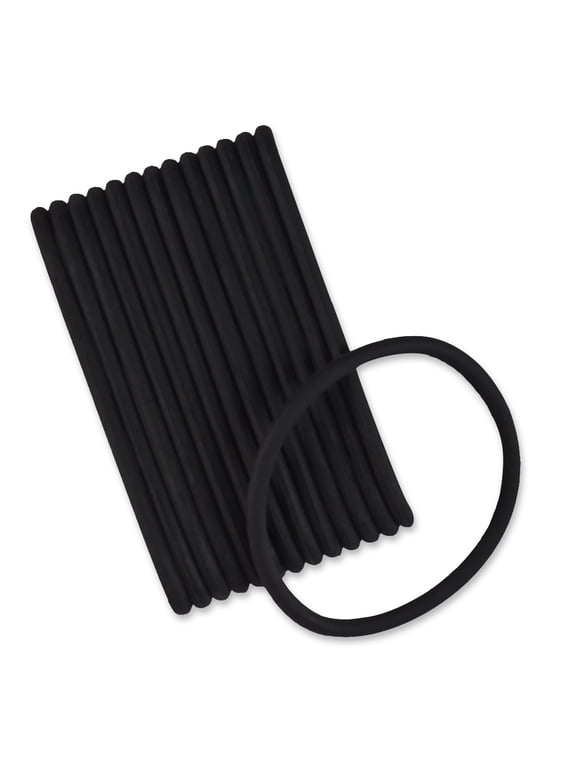 The Evolution No Slip Grip Gel Hair Ties Black - 14 CT