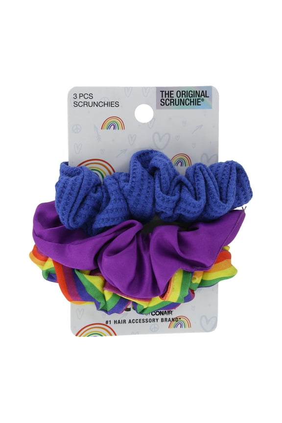 The Original Scrunchie Hair Scrunchies, Assorted Colors, 3-Pieces