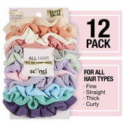 Scunci The Original Scrunchie Hair Ties, Multicolor, 12 Count Ponytail Holders