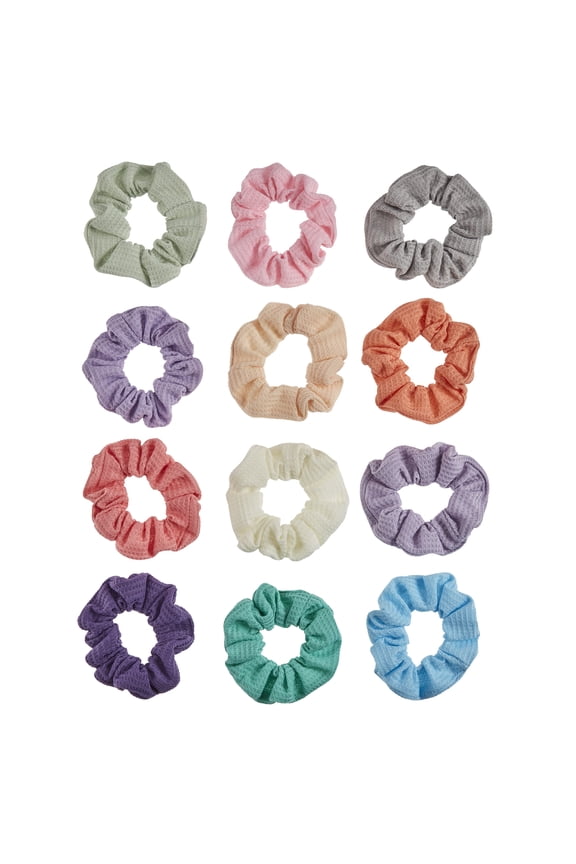 Value Pack Scrunchie Hair Ties, Multicolor, 12 Count
