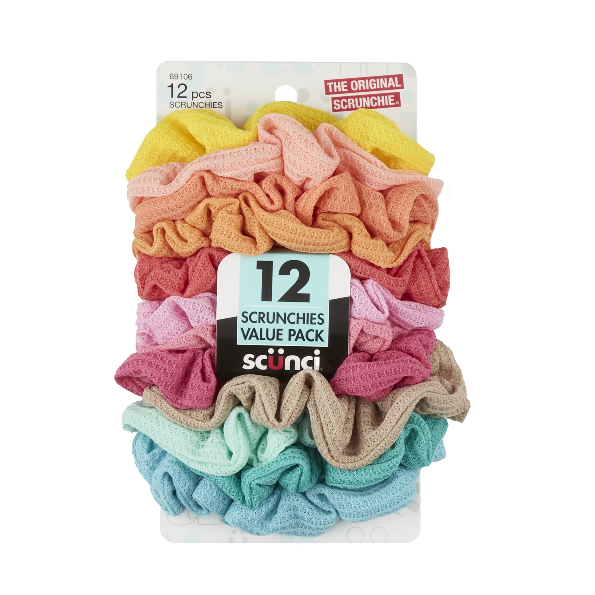 Scunci Scrunchie Hair Ties in Soft Thermals and Knits, Colors, 12 Ct - Walmart.com
