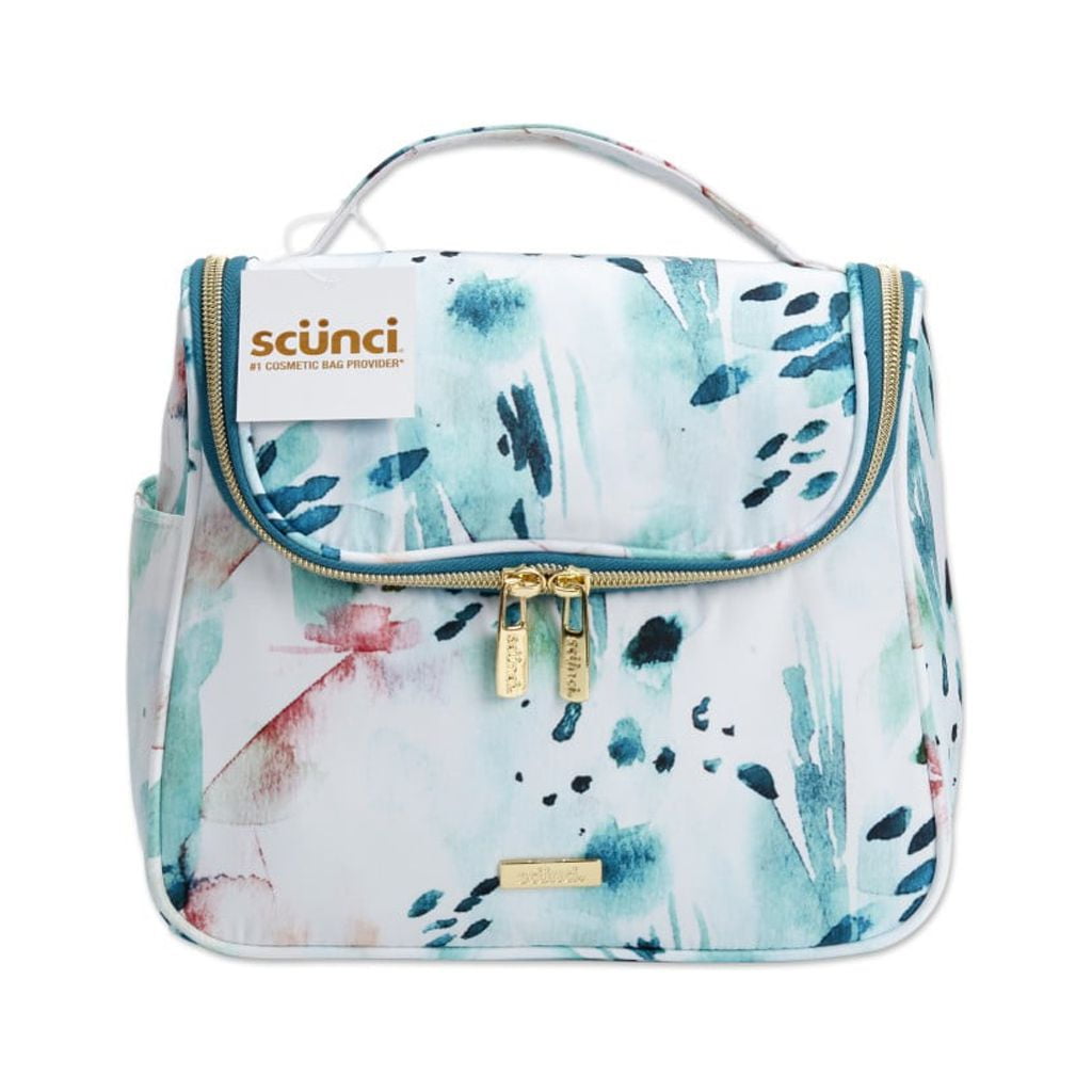 Scunci Watercolor Floral Hanging Travel Organizer