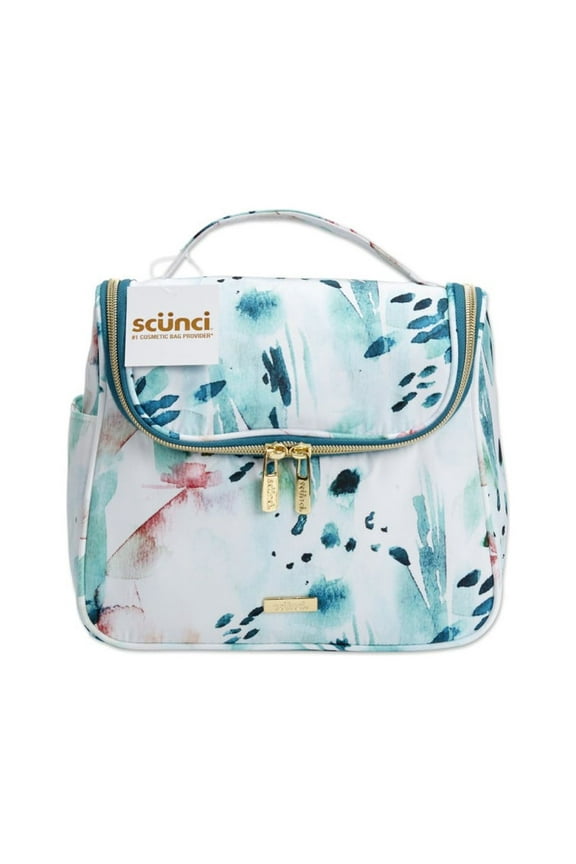 Scunci Watercolor Floral Hanging Travel Organizer