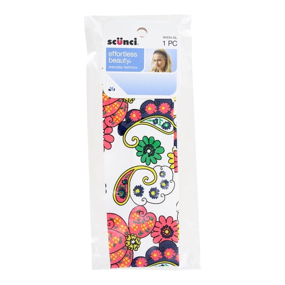 Scunci Wide Print Headwrap, Assorted Designs, 1-Piece
