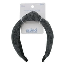 Scunci Workleisure Cable Text Knotted Headband, Gray, 1-Piece