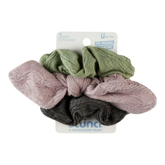 Scunci Workleisure The Original Hair Scrunchie, Assorted Colors, 3-Pieces