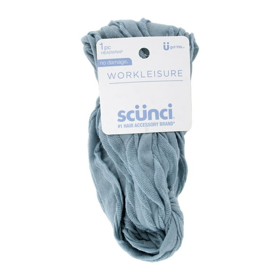 Scunci Workleisure Turban Headwrap, Light Blue, 1-Piece