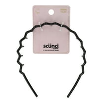 Scunci Zigzag Headband for Women – 1 Count, Stylish and Flexible Headband for All Hair Types (Color May Vary)